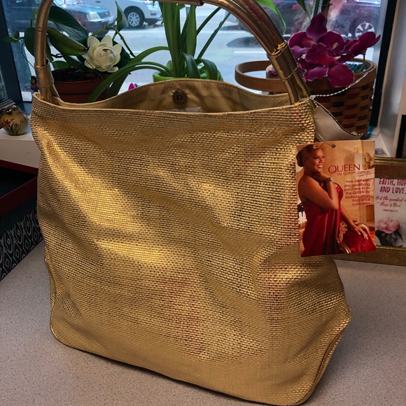 Queen Latifah Tote bag Gold - Picture 4 of 7